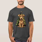 Airedale Terrier Christmas Welpe Hund Niedlich Air T-Shirt (Vorderseite)