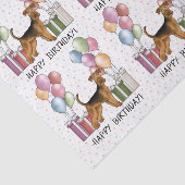 Airedale Terrier Colorful Pastel Happy Birthday Seidenpapier (Ausschnitt)