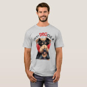 Airedale Terrier Count DOGcula Funny Dog Lover T-Shirt (Vorne ganz)