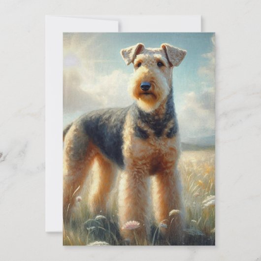 Airedale Terrier Dankeskarte (Vorderseite)