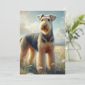 Airedale Terrier Dankeskarte (Stehend Vorderseite)