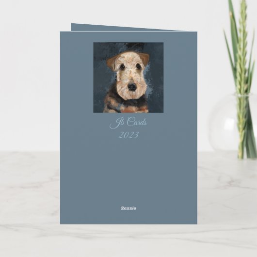 AIREDALE TERRIER DANKESKARTE (Rückseite)