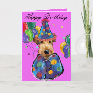 AIREDALE TERRIER DANKESKARTE