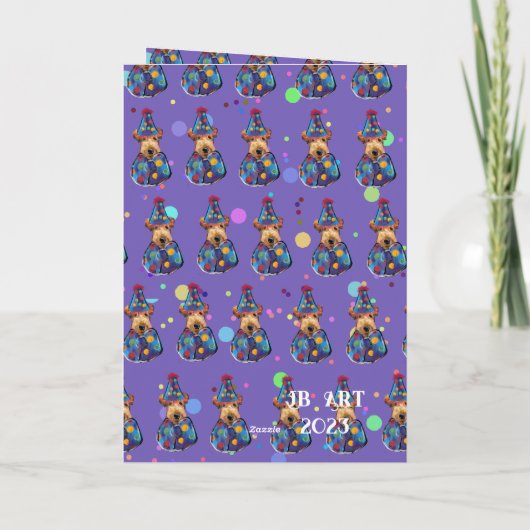 AIREDALE TERRIER DANKESKARTE (Rückseite)