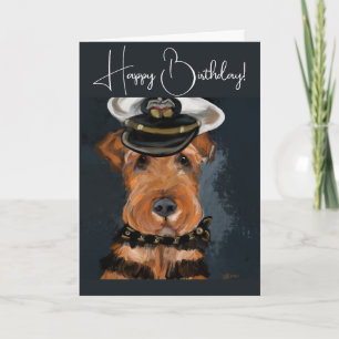 AIREDALE TERRIER        DANKESKARTE