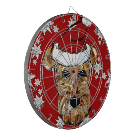 AIREDALE TERRIER DARTSCHEIBE (Vorderseite Links)