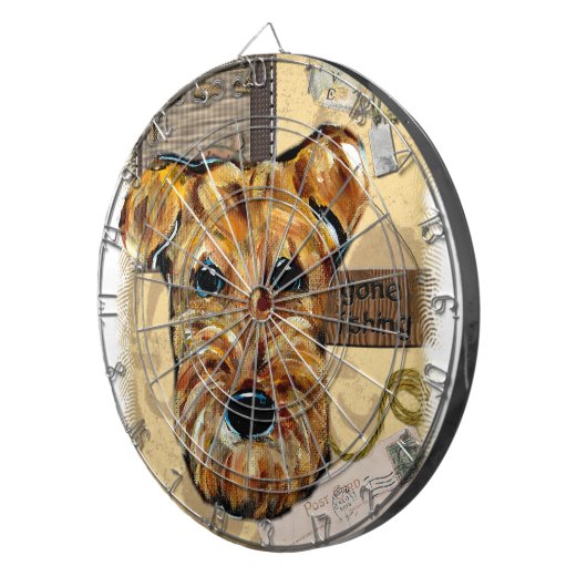 AIREDALE TERRIER DARTSCHEIBE (Vorderseite rechts)