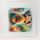 Airedale Terrier Dog 210724AREF119 - Watercolor Puzzle (Horizontal)