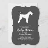 Airedale Terrier Dog Baby Shower Gender Neutral Einladung (Vorderseite)