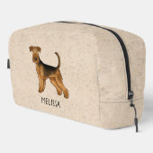 Airedale Terrier Dog Bingley Terrier Individuelle Waschbeutel (Rechte Ecke)