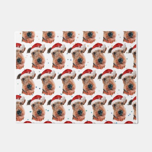 Airedale Terrier Dog Breed Christmas Fußmatte (Vorderseite)