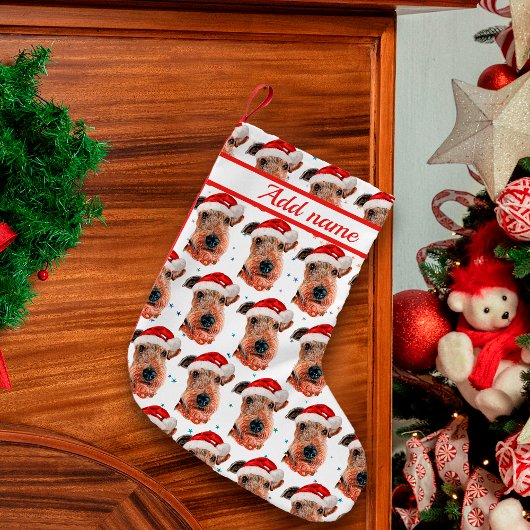 Airedale Terrier Dog Breed Christmas Kleiner Weihnachtsstrumpf