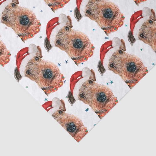 Airedale Terrier Dog Breed Christmas Seidenpapier (Ausschnitt)