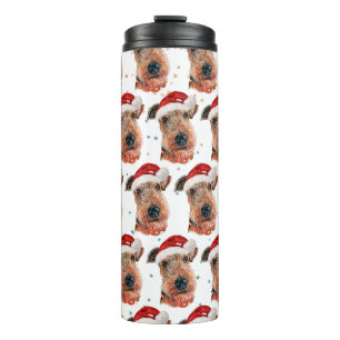 Airedale Terrier Dog Breed Christmas Thermosbecher