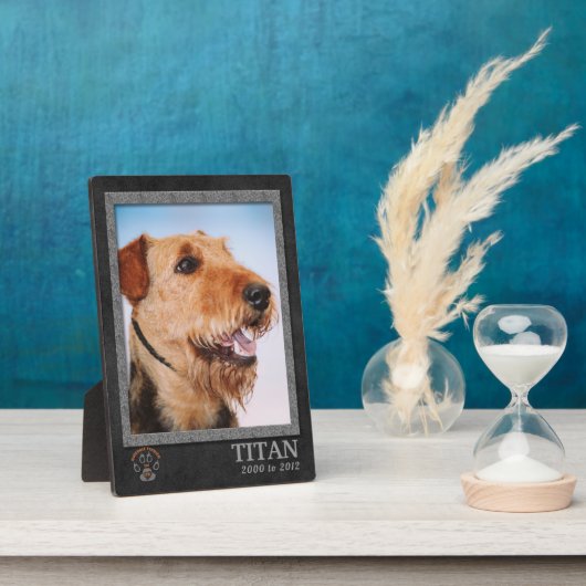 Airedale Terrier Dog Breed Memorial Plaque Fotoplatte (Seite)