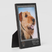 Airedale Terrier Dog Breed Memorial Plaque Fotoplatte (Seite)