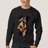 Airedale Terrier dog breeds Outfit quotes Family Sweatshirt (Vorderseite)