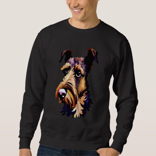 Airedale Terrier dog breeds Outfit quotes Family Sweatshirt (Vorderseite)