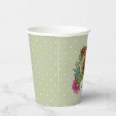 Airedale Terrier Dog Colorful Summer Blume Pappbecher (Rechts)