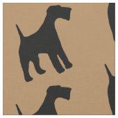Airedale Terrier Dog Fabric Stoff (Nahaufnahme)