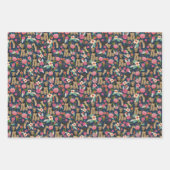 Airedale Terrier Dog Floral Geschenkpapier Set (Vorderseite 3)
