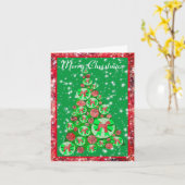 Airedale Terrier Dog Frohe Weihnachtsbaum Holiday Karte (Gelbe Blume)