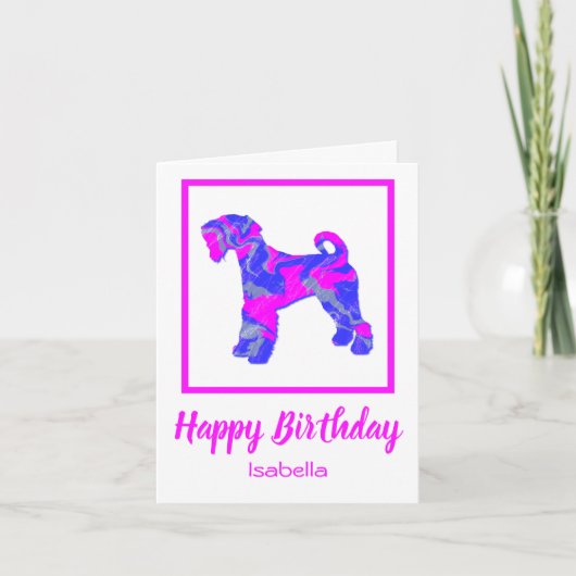 Airedale Terrier Dog Funny Birthday Card Karte (Vorderseite)