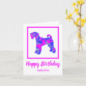 Airedale Terrier Dog Funny Birthday Card Karte (Gelbe Blume)