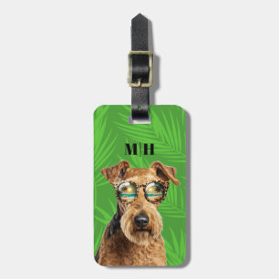 Airedale Terrier Dog Gepäckträger Tag Gepäckanhänger