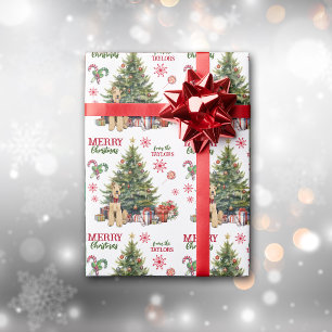 Airedale Terrier Dog Holiday Tree Geschenkpapier