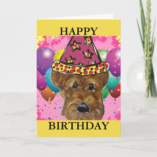 AIREDALE TERRIER DOG KARTE (Vorderseite)