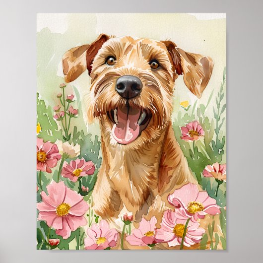 Airedale Terrier Dog Kunst, Dichtung und Musik Poster (Vorne)