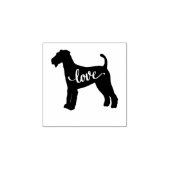 Airedale Terrier Dog Liebe Gummistempel (Prägung)