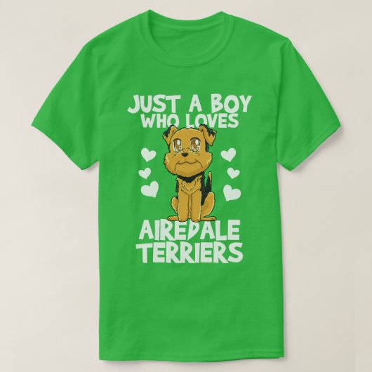 Airedale Terrier Dog Lover Kawaii T-Shirt (Design vorne)