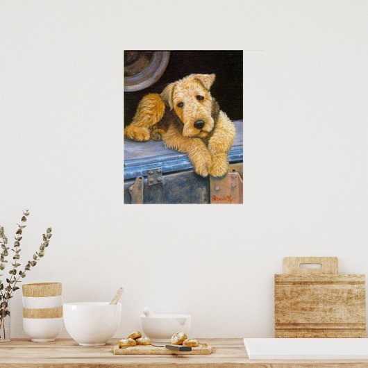 Airedale Terrier Dog Portrait Poster (Küche)