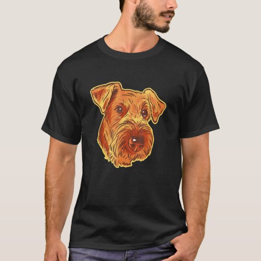 Airedale Terrier Dog Portrait T-Shirt (Vorderseite)