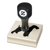 Airedale Terrier Dog Rasse Silhouette Gummistempel (Stempel)