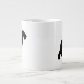 Airedale Terrier Dog Rasse Silhouetten Jumbo-Tasse (Vorderseite)