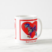 Airedale Terrier Dog Red Valentine's Day Kaffeetasse (VorderseiteRechts)
