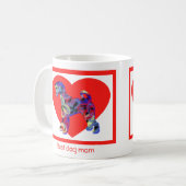 Airedale Terrier Dog Red Valentine's Day Kaffeetasse (Vorderseite Links)