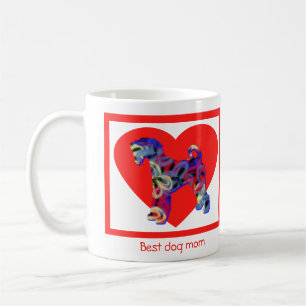 Airedale Terrier Dog Red Valentine's Day Kaffeetasse