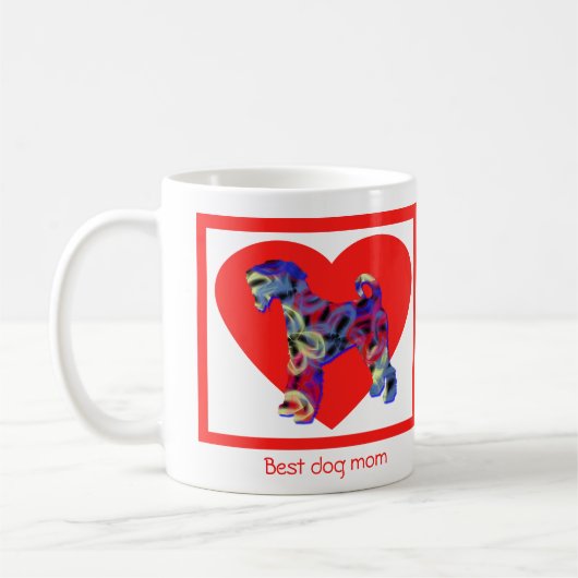 Airedale Terrier Dog Red Valentine's Day Kaffeetasse (Links)