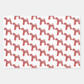 Airedale Terrier Dog Silhouette Red Meroofmas Geschenkpapier Set (Vorderseite 3)