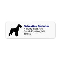 Airedale Terrier Dog Silhouette Rücksendeadresse