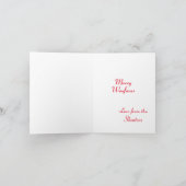 Airedale Terrier Dog Silhouette Weihnachtsbaum Whi Karte (Innenseite)