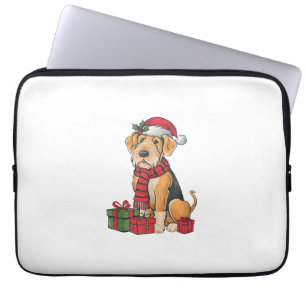 Airedale Terrier Dog Weihnachten Party Laptopschutzhülle