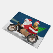 Airedale Terrier Dog Weihnachten Weihnachtsmann Fußmatte (Schrägansicht)