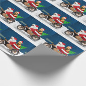 Airedale Terrier Dog Weihnachten Weihnachtsmann Geschenkpapier (Ecke)