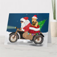 Airedale Terrier Dog Weihnachten Weihnachtsmann