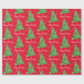 Airedale Terrier Dog Weihnachtsbaum Roter Urlaub Geschenkpapier (Flach)